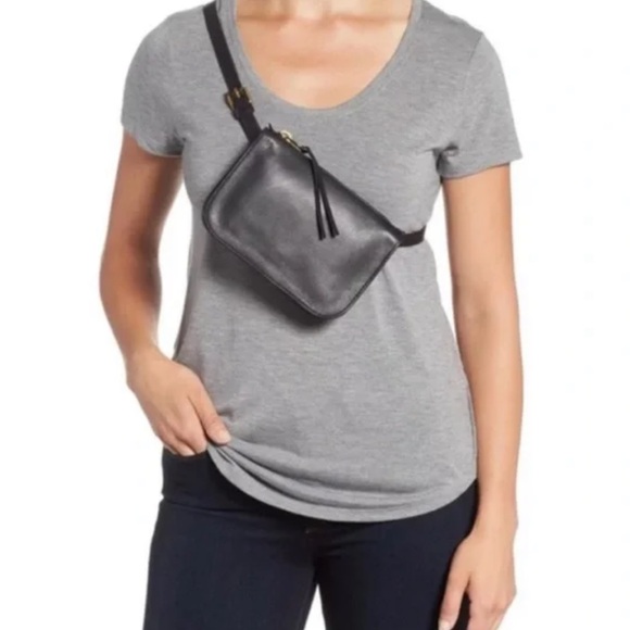 Madewell Leather Belt Bag / Black / The Simple Pouch Belt Bag / Every Day Style - Picture 13 of 13
